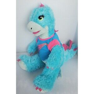 BAB Build a Bear Workshop Dinosaur TURQUOISE Pink Blue STEGOSAURUS 18” Plush Toy